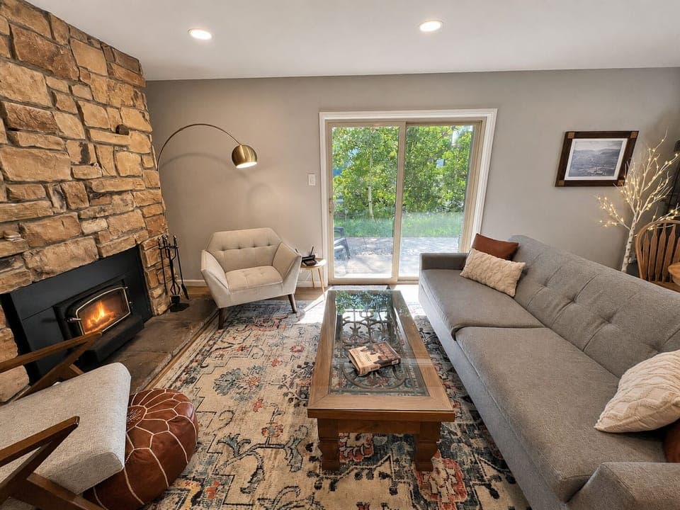 Living Room w/Wood Stove