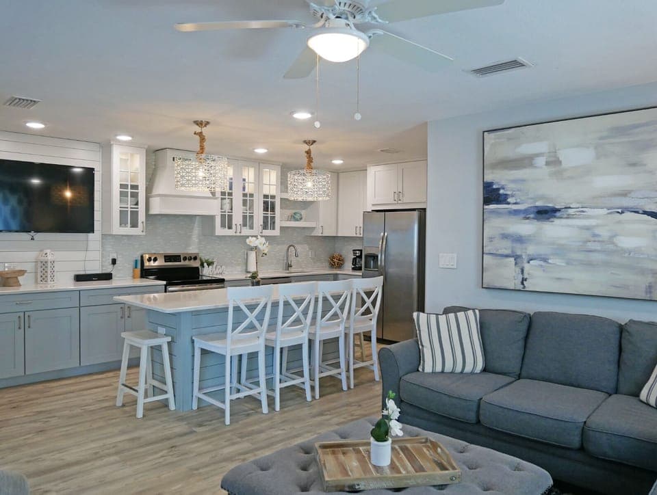 view of kitchen from living room