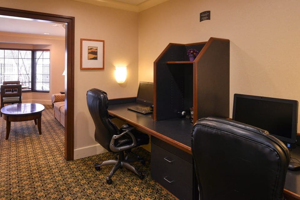 Get some work done in the business center.