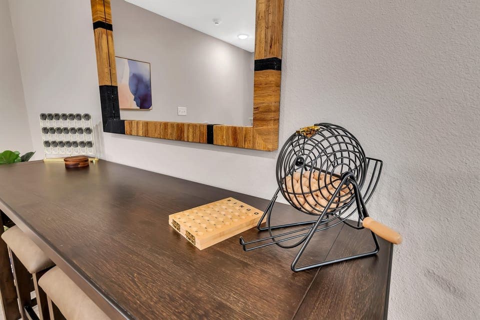 *When Connect 4 meets Bingo* (Bingo cards in the TV Stand) Sometimes we need to teach the young ones a classic.