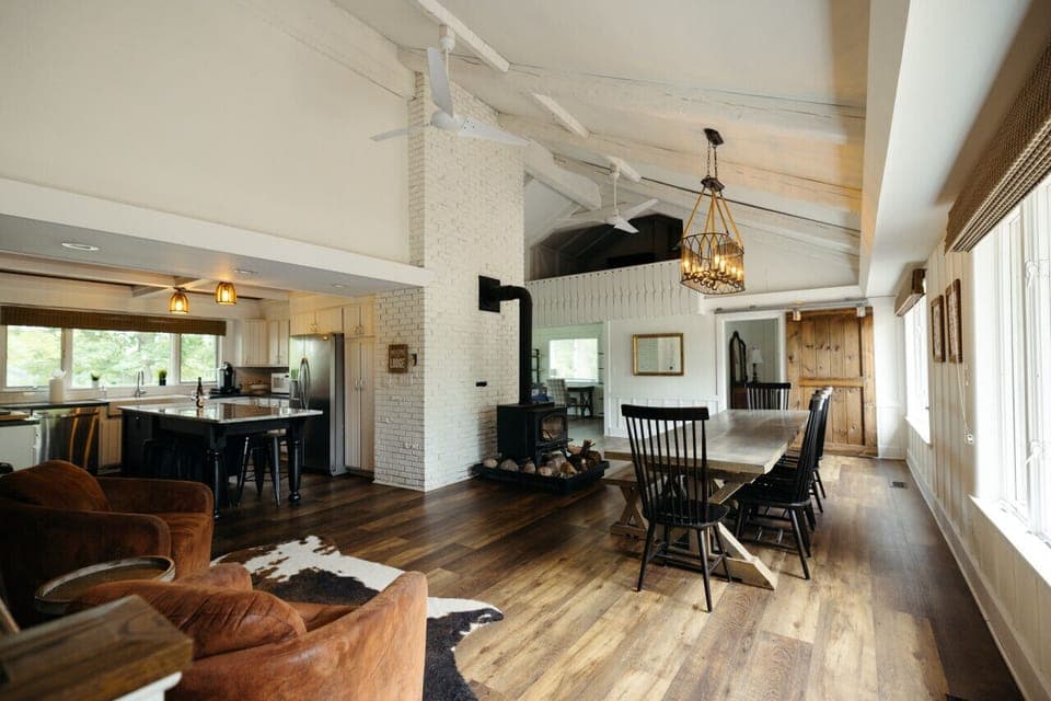 Main floor view from front deck entrance