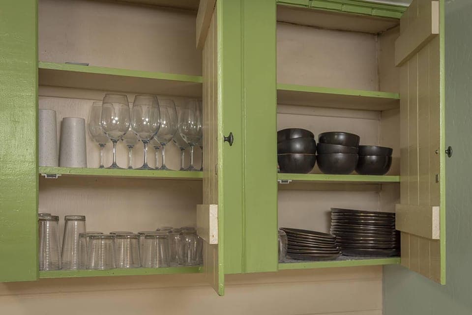 Just bring food - the plates, bowls, glasses, silverware, pots and pans are all here.