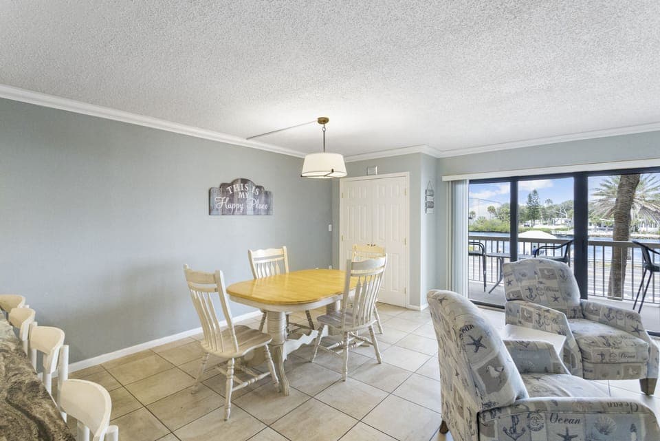 Dining space with natural light