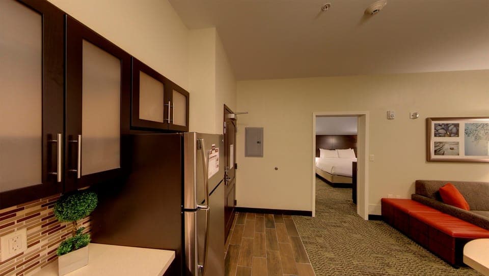 Kick back your feet and relax in the cozy living area.