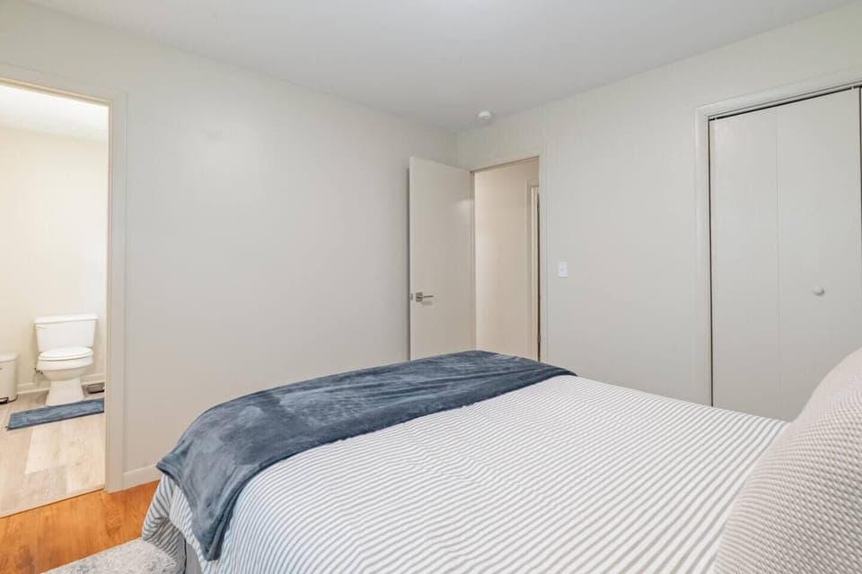 Master/Queen bedroom with half bath attached.