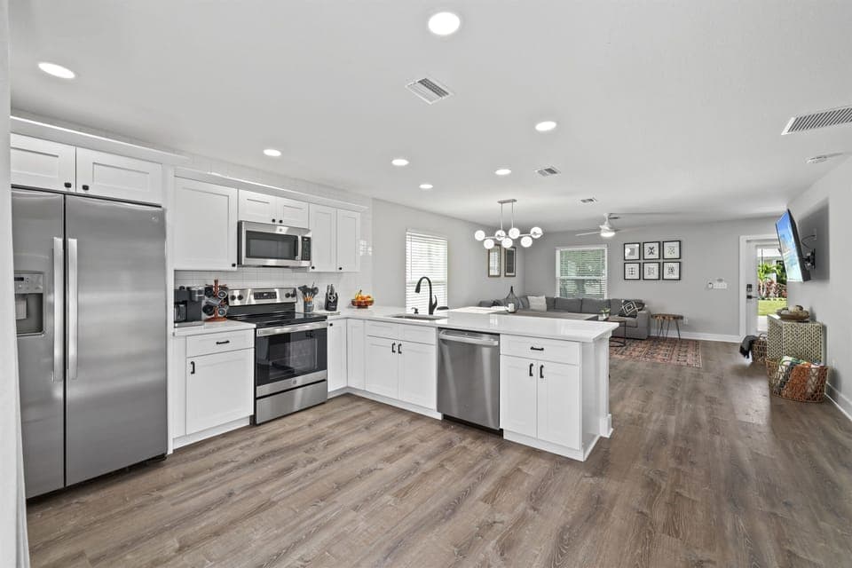 Gather for meals in your fully equipped beach house kitchen