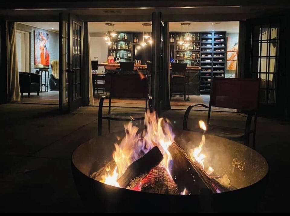 Patio looking into the bar area 