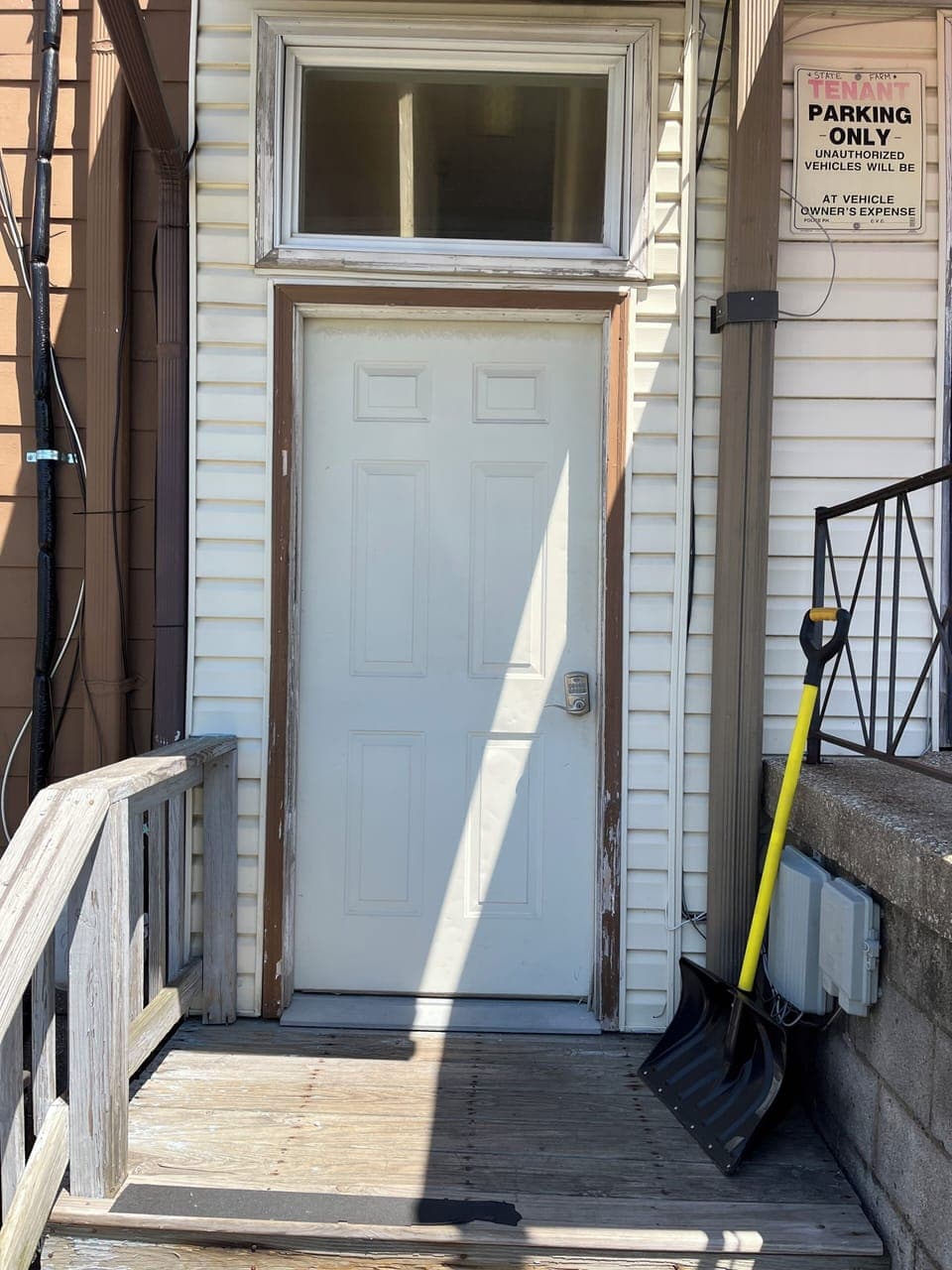 Rear outer door, entrance to the Apartment