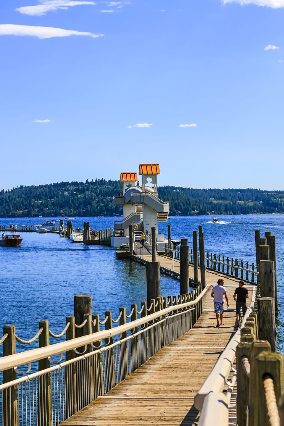1 mile to Lake CD'A - enjoy walking on this iconic boardwalk by the resort. 