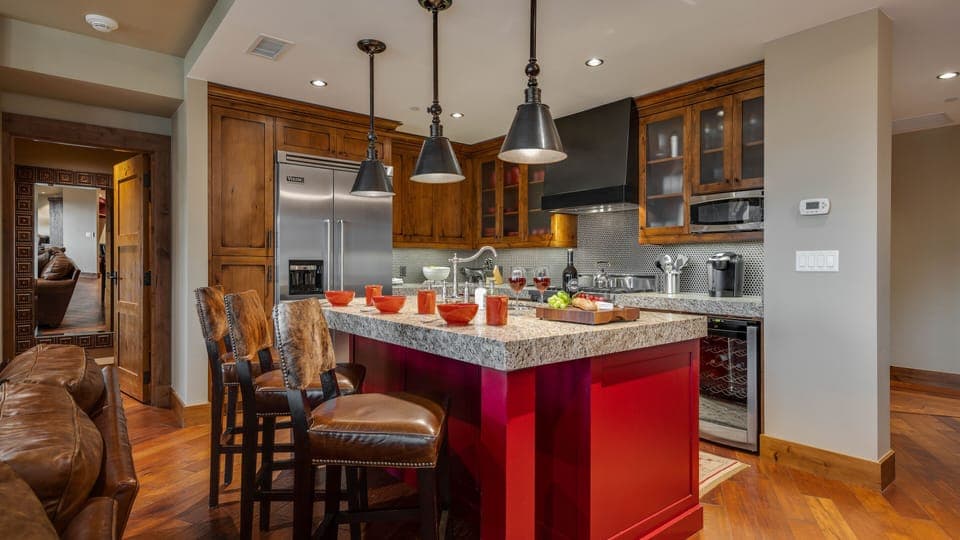 Kitchen, Main Level - Island with bar seating