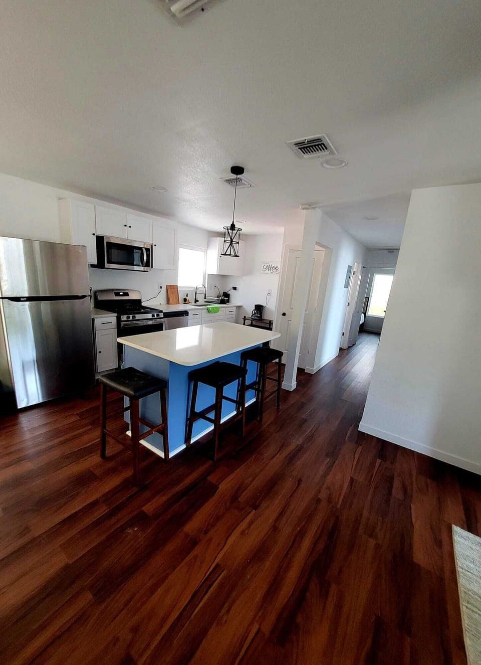 Spacious kitchen in an open space design