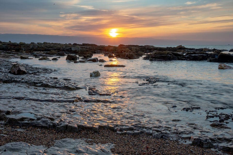 The beach near The Bay at Beadnell, Northumberland