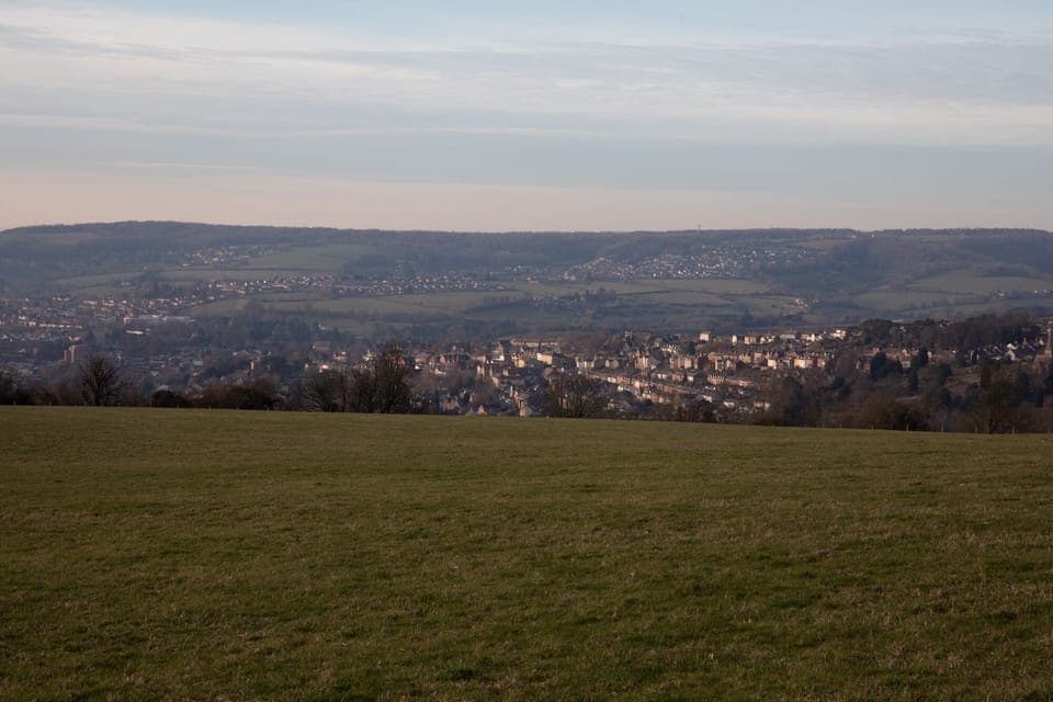 Winter view of Stroud from Thrupp
( behind the house past the school, nice walk)