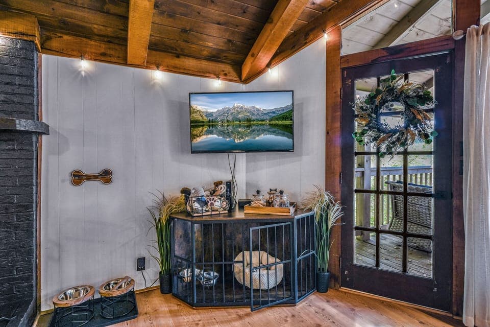 Indoors, Living Room, Door, House, Hardwood