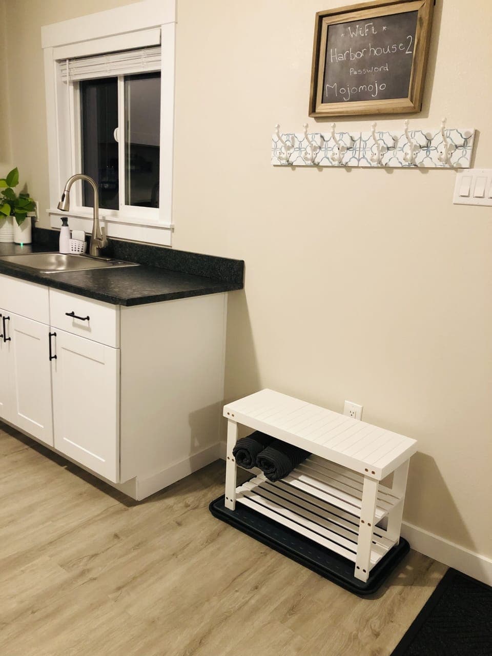 Coat rack and shoe storage