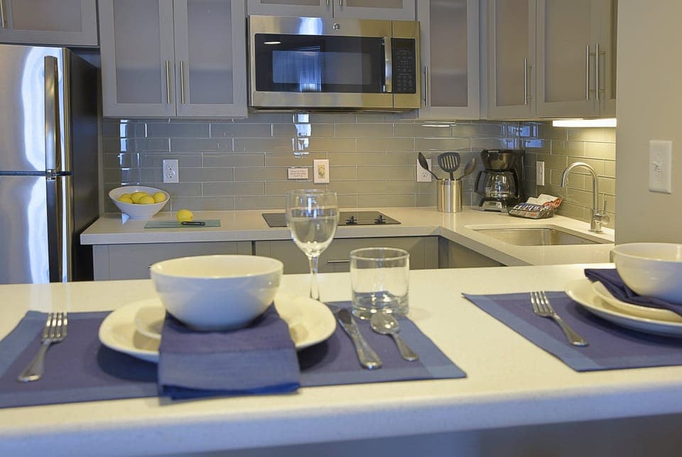 Make a quick meal in your kitchen.