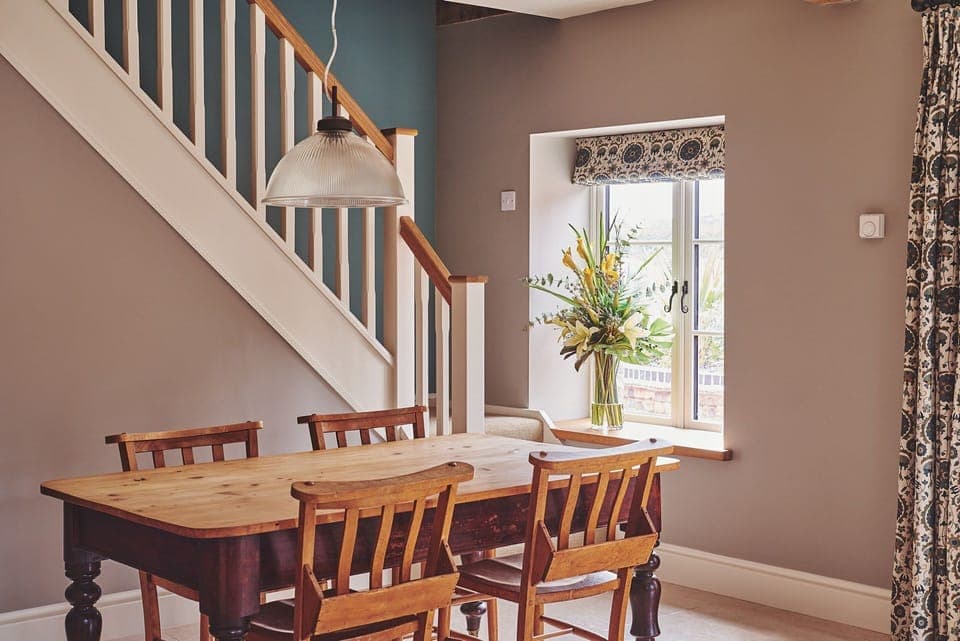The dining room at Hay Bale Cottage, Worcestershire