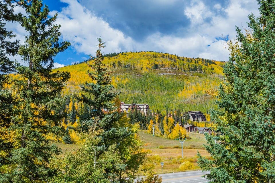 View of Purgatory Ski Resort - right across highway 550
