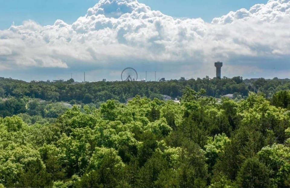 Branson strip view from the distance
