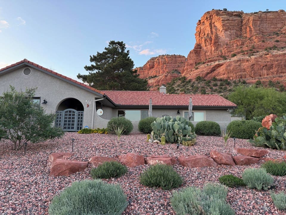Located at the foot of Castle Rock, with mesas in the front. Amazing views!