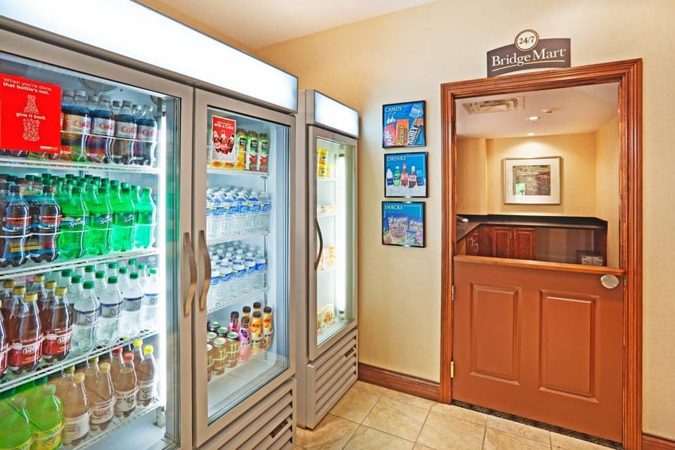 Purchase a snack at the pantry.