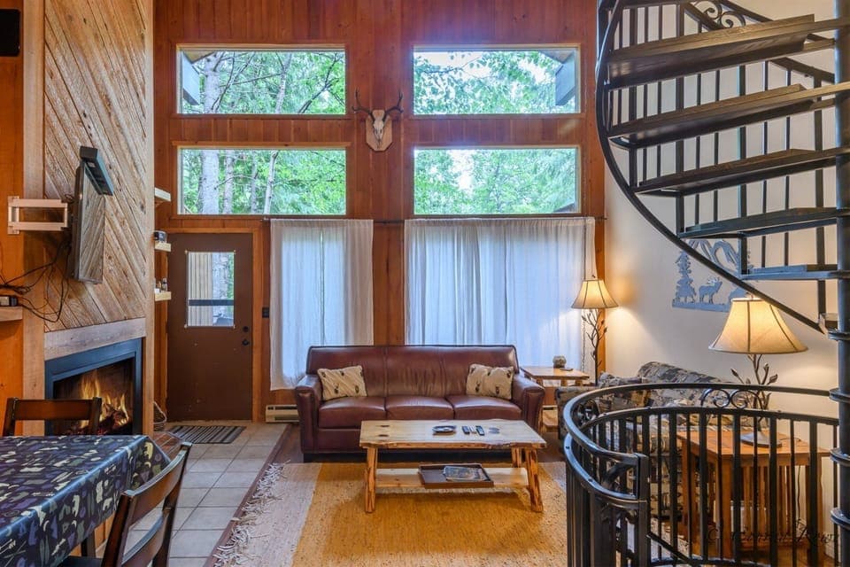 Warm and cozy living room space