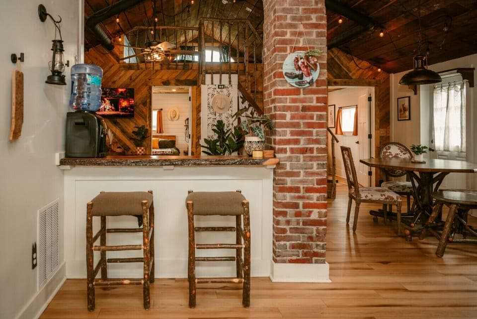 Saddle up at the bar or gather `round the table- this space was made for connection.