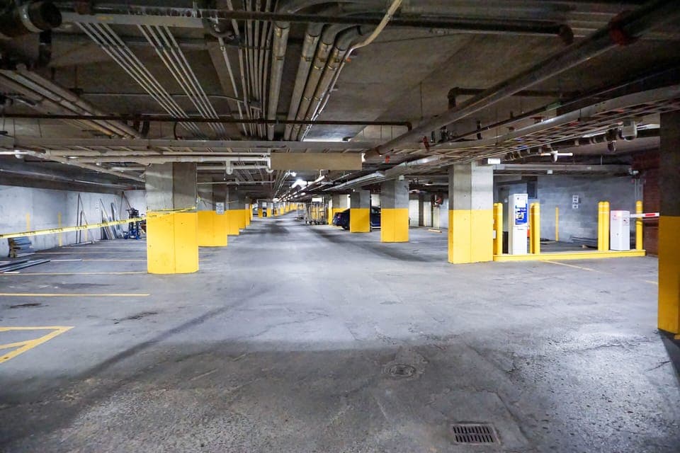 Pay to park underground at Rimfire.
