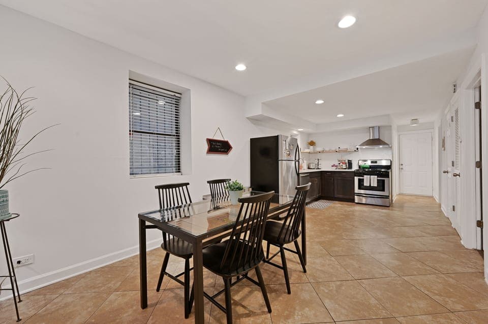 Floor, Flooring, Indoors, Dining Room, Dining Table