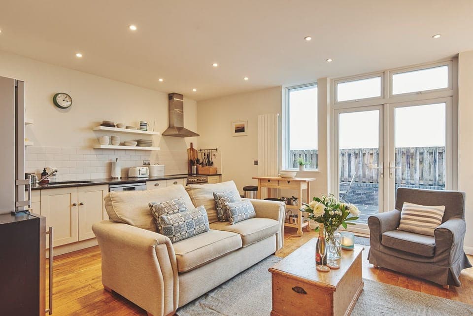 The living room at Ty Gwawr, Gower