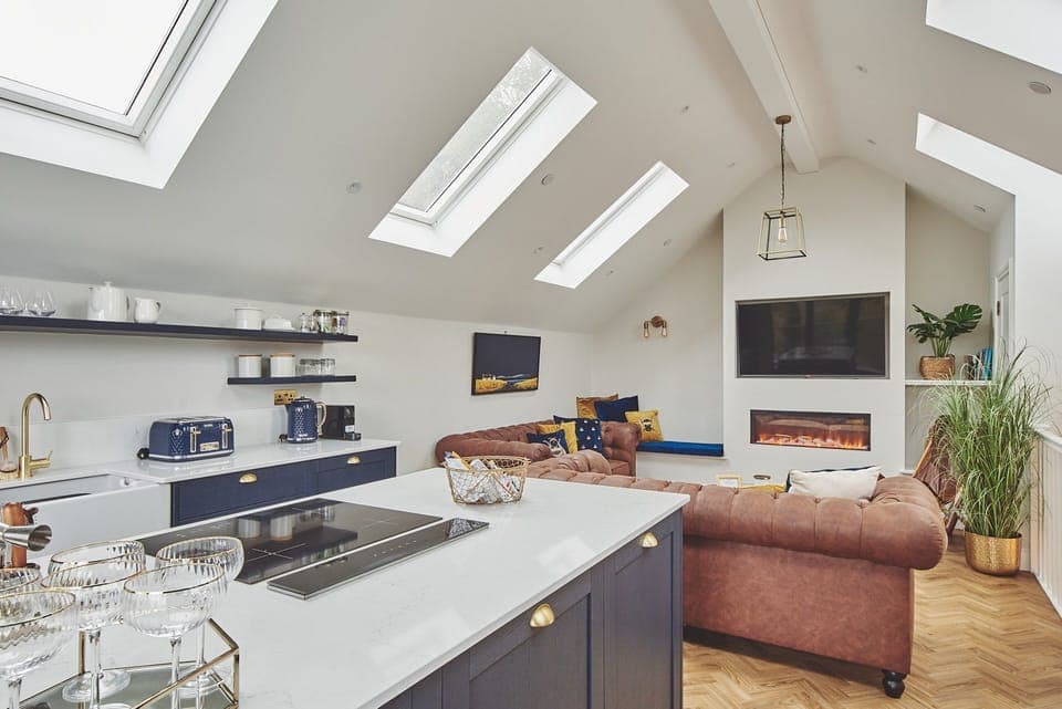 The living space at Ty Alice, Gower