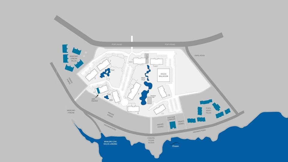 Koloa Landing at Poipu Resort Map- Parrish Kauai
