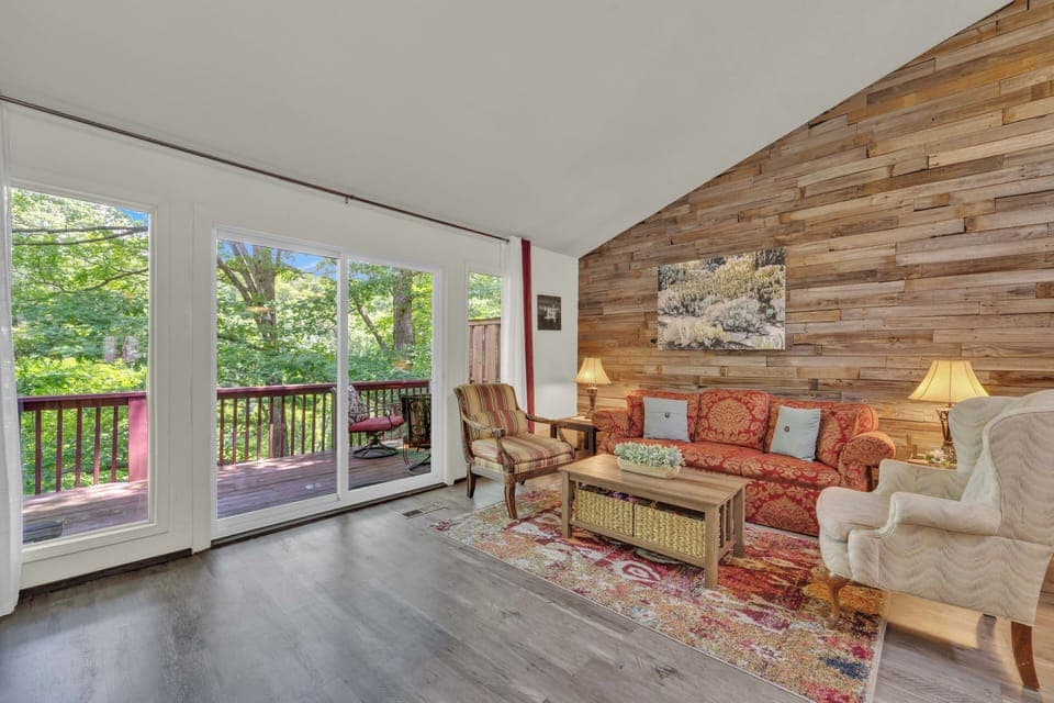 open living space. with huge windows 