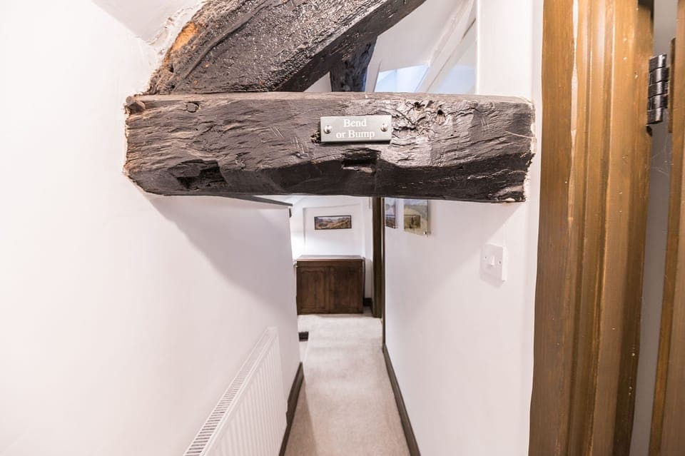 Bend or Bump beam across landing which gives the cottage its literal name