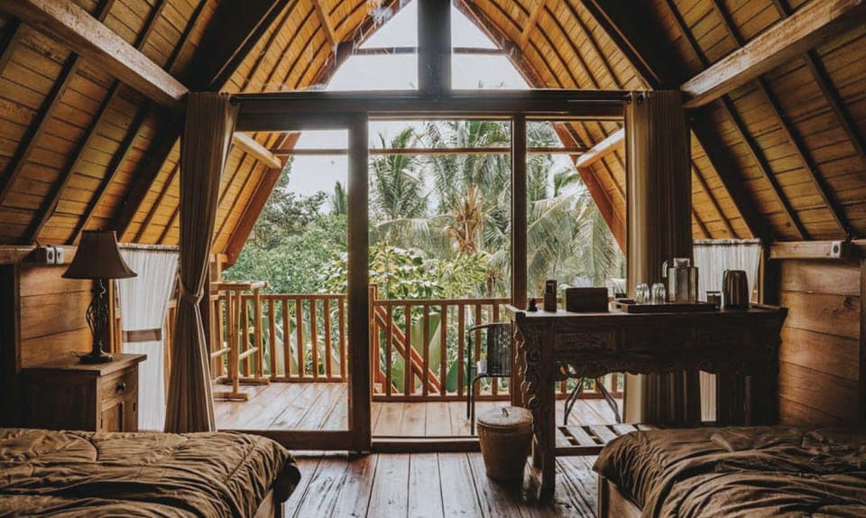 Double or Twin Room, Garden View (Lumbung) | Free WiFi, bed sheets