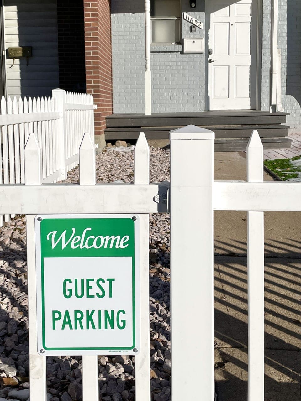 You may park in front of the guest parking sings 