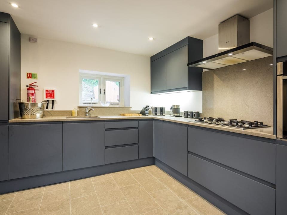 Fridge, dishwasher, cookware/dishes/utensils