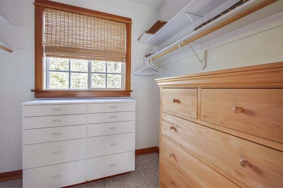 Primary Bedroom Closet at Saltwater Snug