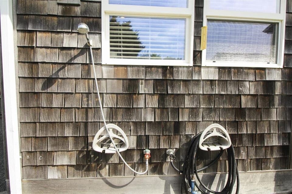 Exterior Shower Area at Monroe House