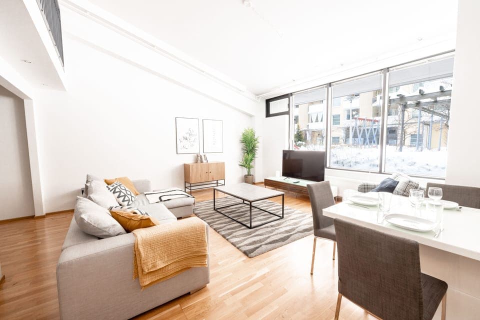 Premium Duplex | Living area | 36-inch TV with cable channels