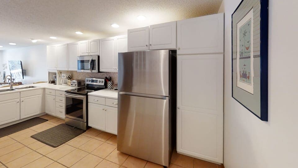 Refrigerator, Kitchen, Indoors, Rug, Home Decor