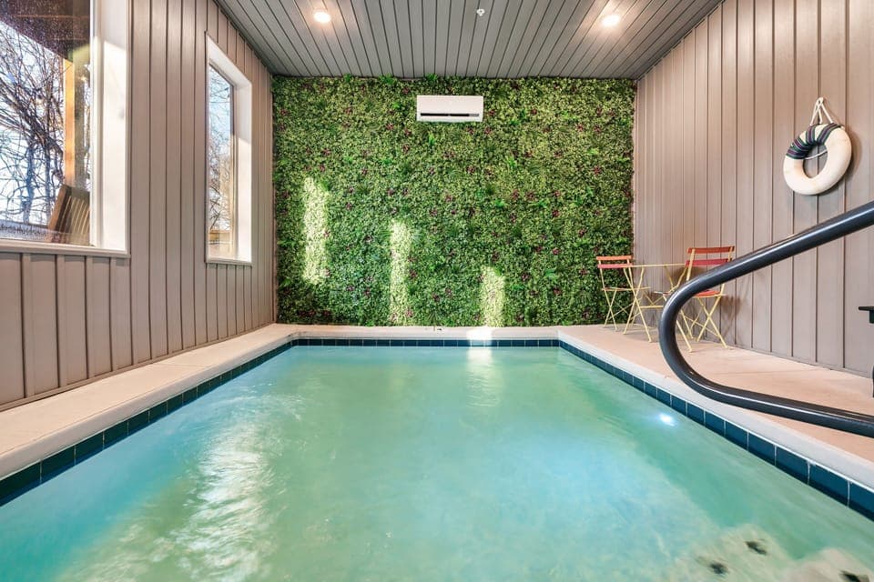Jump into relaxation year-round in this serene indoor pool - great for families 