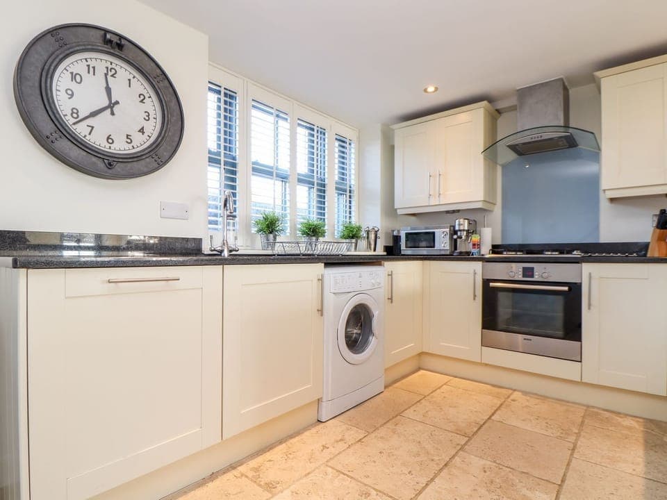 Fridge, dishwasher, electric kettle, toaster