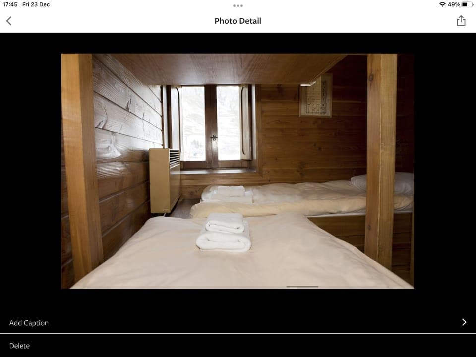 Bedroom with three bunk beds