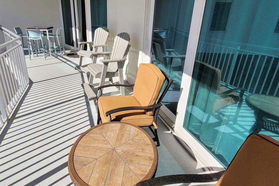 Ocean facing balcony