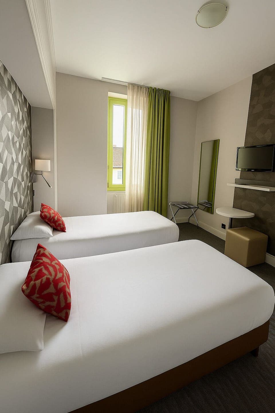 Basic Twin Room, 2 Twin Beds | Individually furnished, desk, soundproofing, iron/ironing board