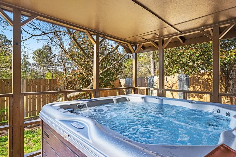 Relax in the new hot tub
