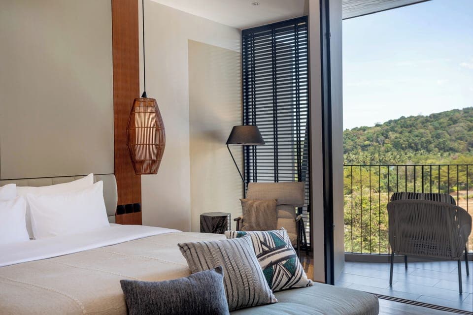 Luxe Mountain View King | Premium bedding, down comforters, minibar, in-room safe