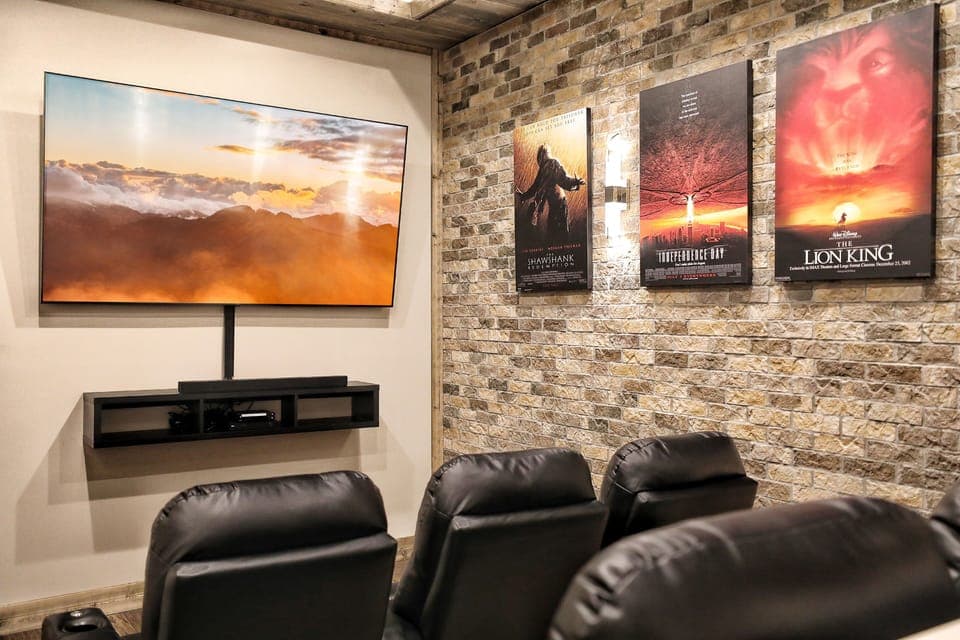 Enjoy a movie in the theater room!