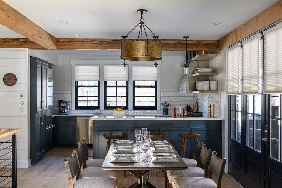 Gourmet Kitchen - Gourmet Kitchen with 6-burner Monogram gas range, undercounter Monogram microwave/speedcook oven, professional knives, Le Creuset Dutch oven and more